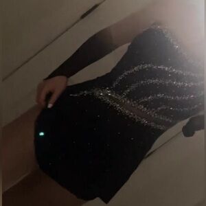 black figure skating dress